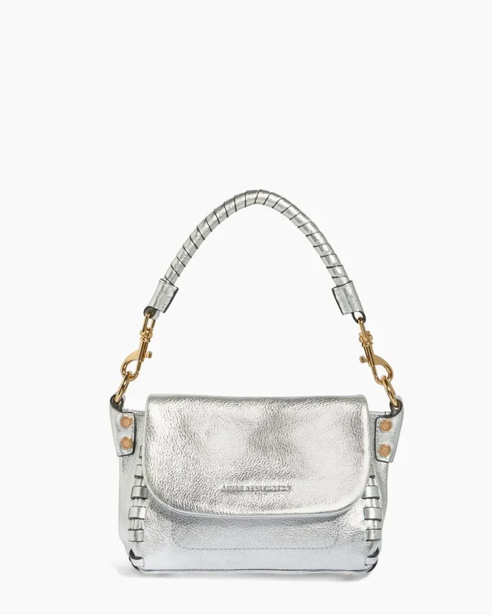 Zen Mini Crossbody Silver Pebble Metallic Women Aimee Kestenberg Crossbody Bags