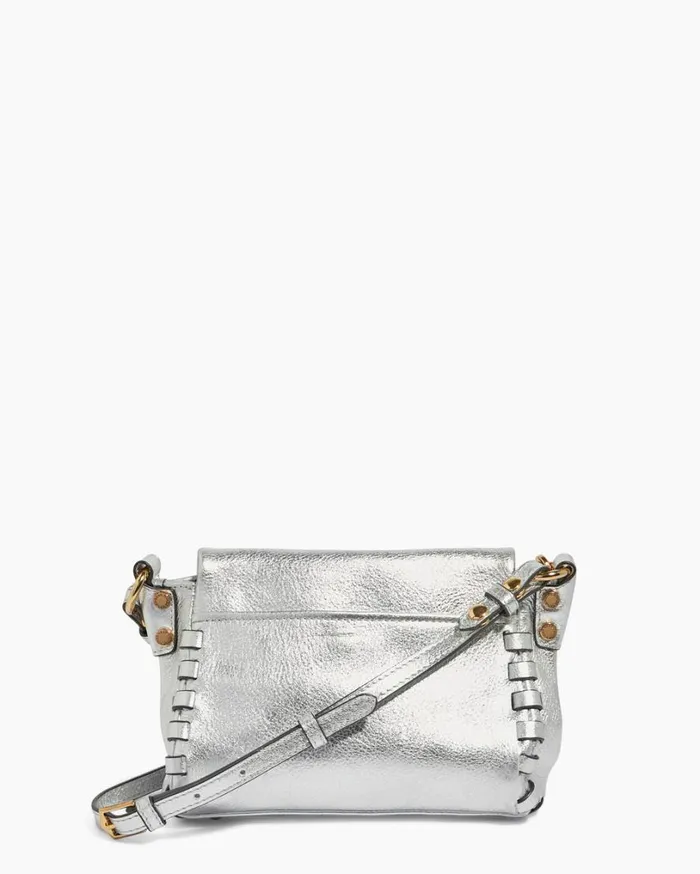 Zen Mini Crossbody Silver Pebble Metallic Women Aimee Kestenberg Crossbody Bags