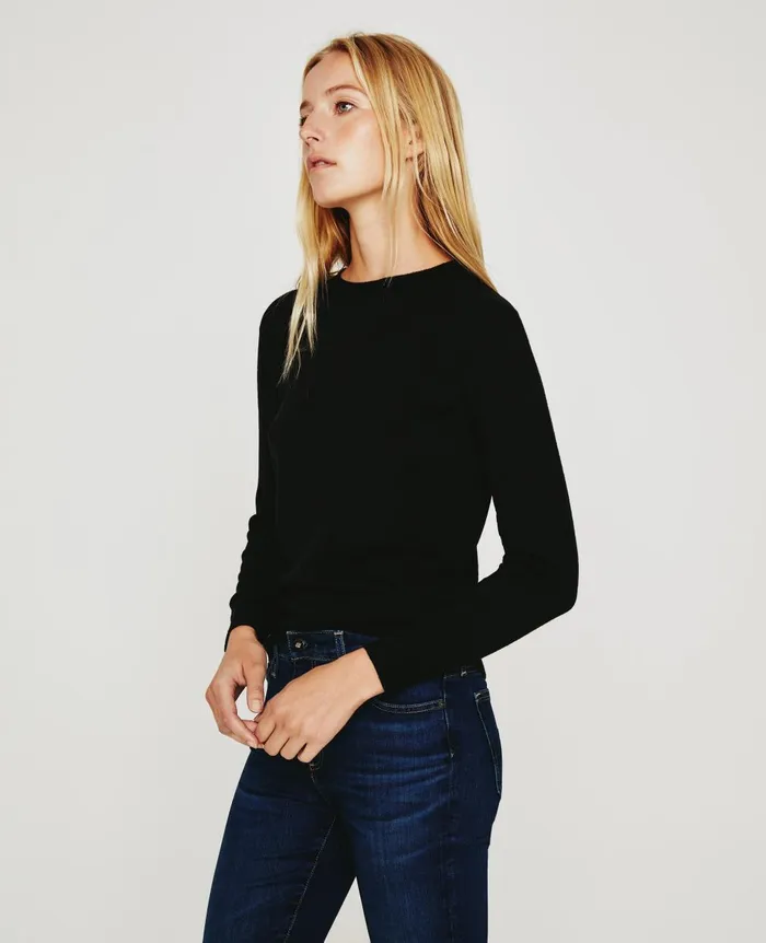Zuri Crew True Black Women AG Jeans Tops and Shirts Zuri Crew True Black Women AG Jeans Tops and Shirts